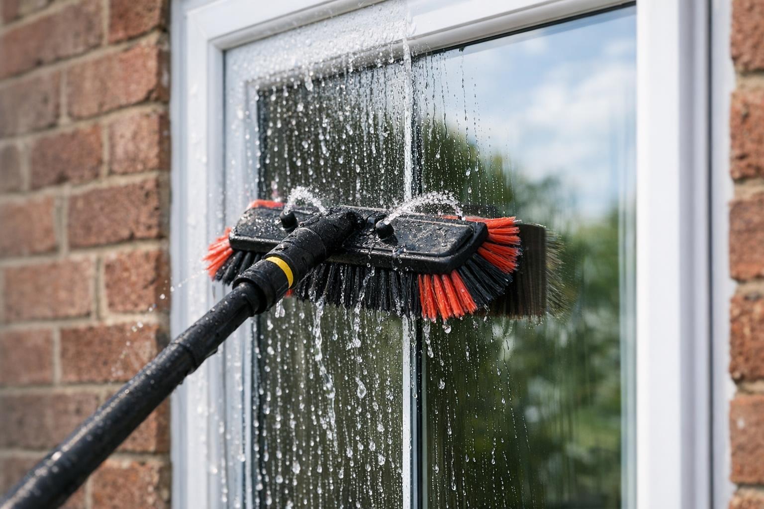 Pure-water window cleaning in Kent